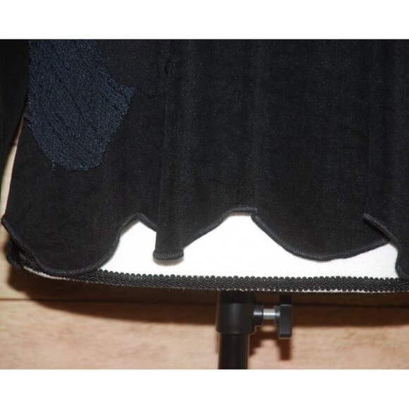 Staley Gretzinger Sz M Black Art-to-Wear Circle Patch Top Shirt Long Sleeve NWOT - Picture 3 of 12